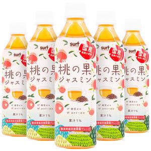 现货日本进口surf沙孚桃子水果茶味0卡0脂网红饮料500ml组合装